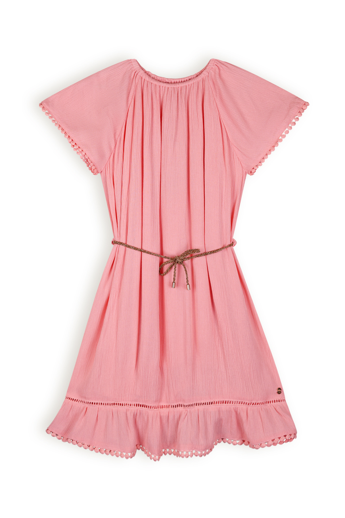 NoNo Meisjes jurk - Mill - Strawberry roze Top Merken Winkel